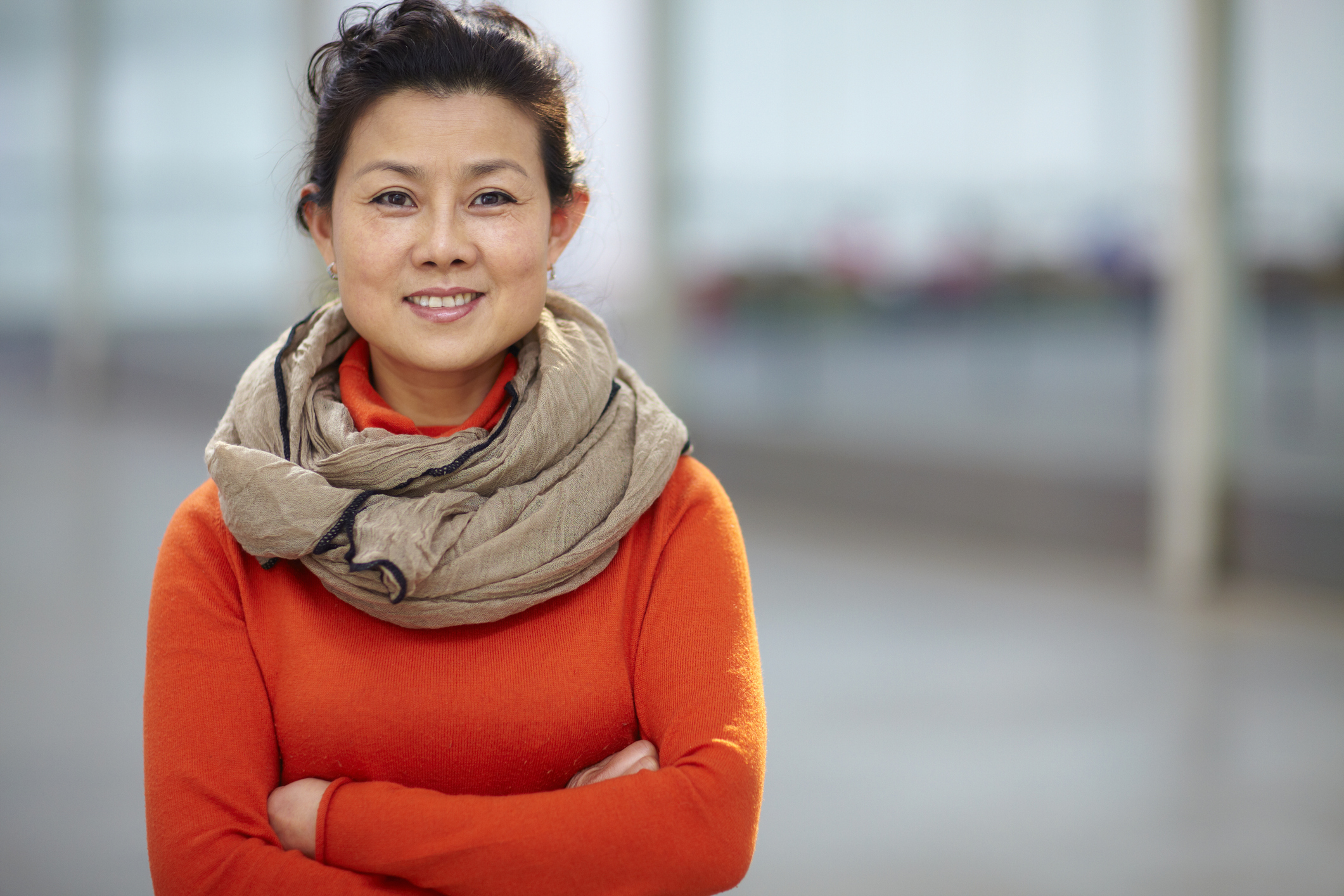 Portrait Of One Mature Chinese Woman 