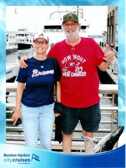 Susan and Robb on a recent trip to Boston for a Braves vs. Red Sox series at Fenway Park.